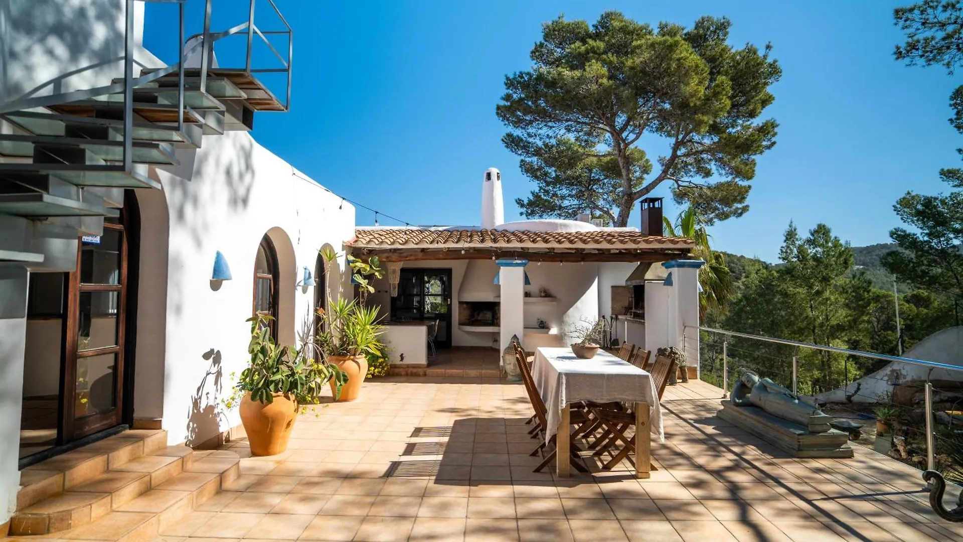 Large Villa On Ibiza West Coast With Pool & Sunset View - Nirvana Cala Tarida   Cala Tarida (Ibiza)